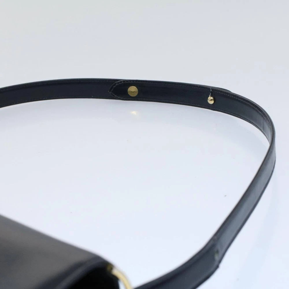 CELINE SHOULDER BAG NAVY LEATHER