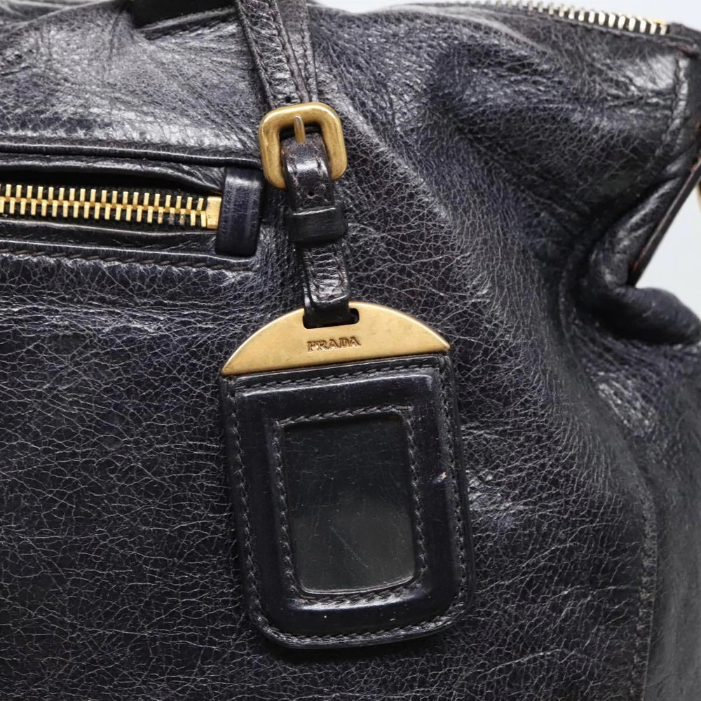 VINTAGE PRADA BAG BLACK LEATHER
