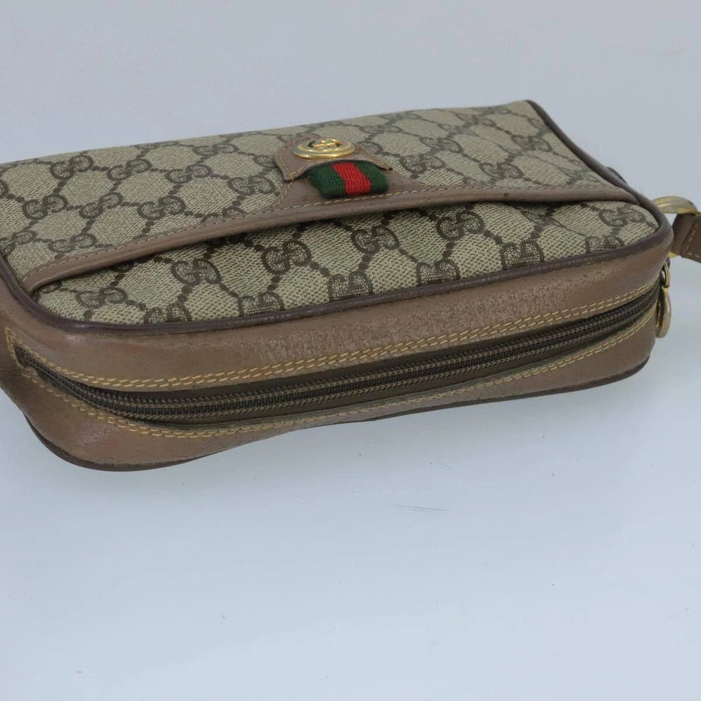 VINTAGE GUCCI CROSSBODY BAG GG SUPREME WEB SHERRY LINE