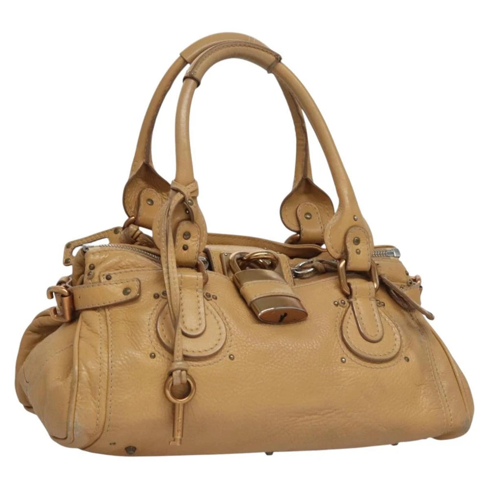 CHLOE PADDINGTON BAG BEIGE LEATHER