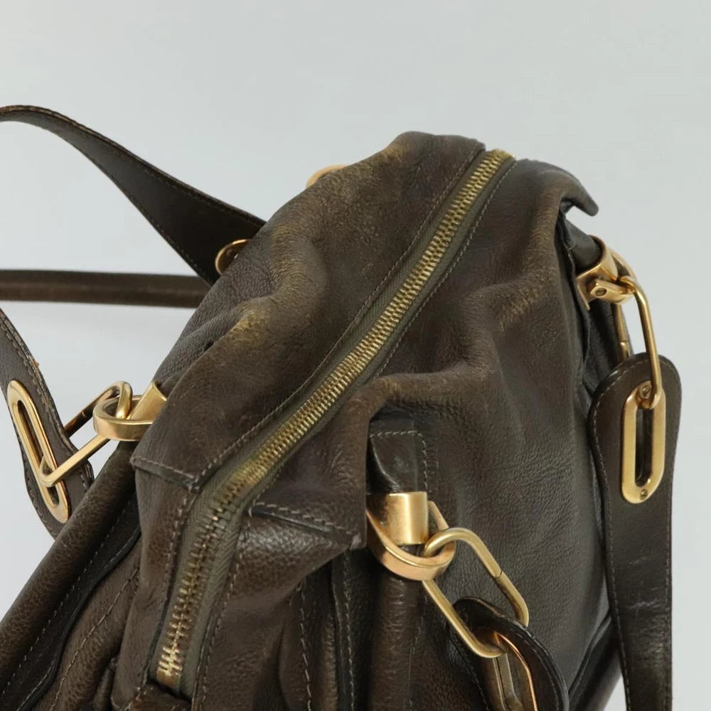 CHLOE PARATY BAG BROWN LEATHER
