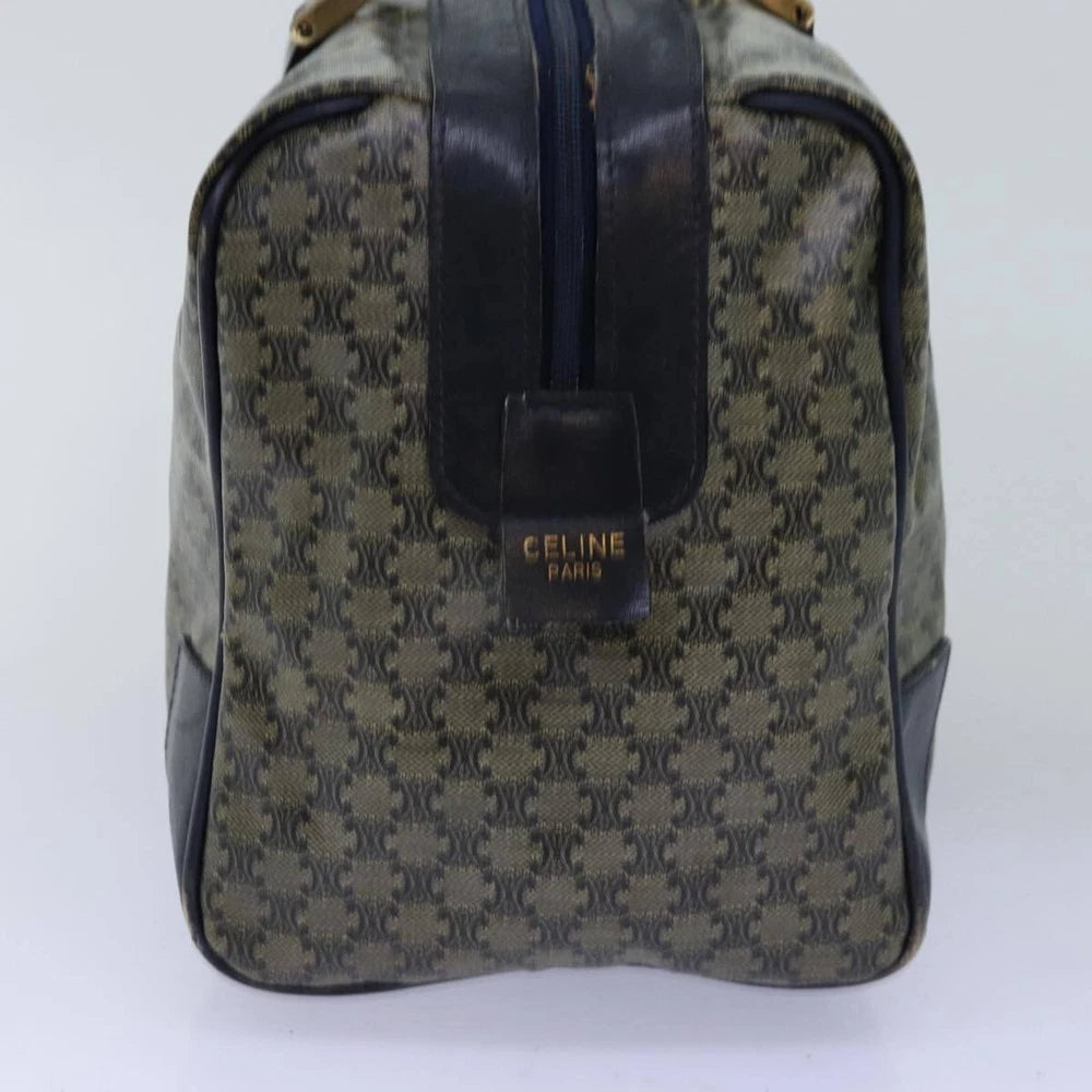 CELINE BOSTON BAG MACADAM CANVAS NAVY