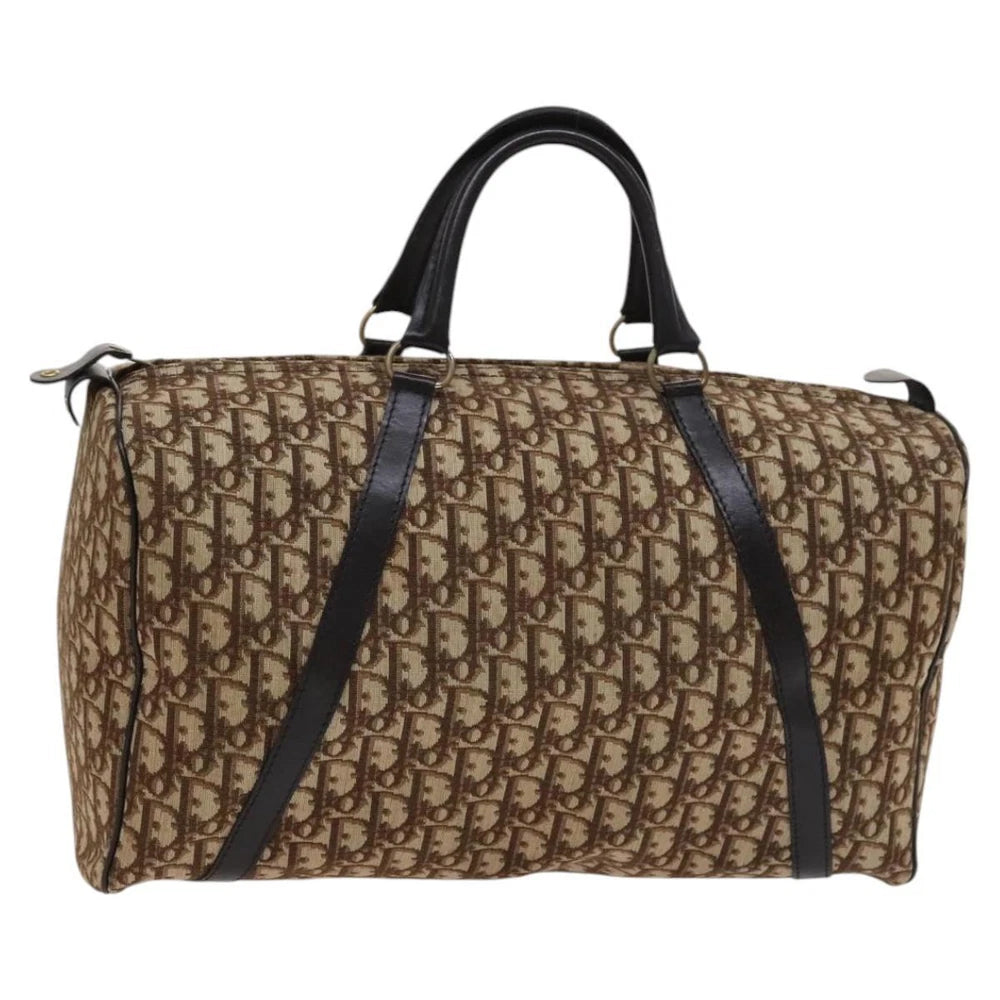 CHRISTIAN DIOR BOSTON BAG 40 TROTTER CANVAS