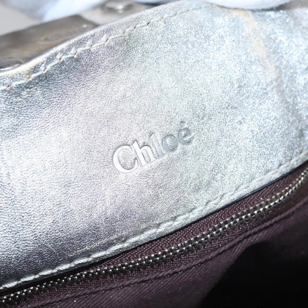 CHLOE PADDINGTON BAG SILVER LEATHER