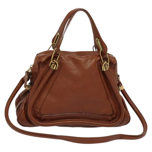 CHLOE PARATY BAG BROWN LEATHER