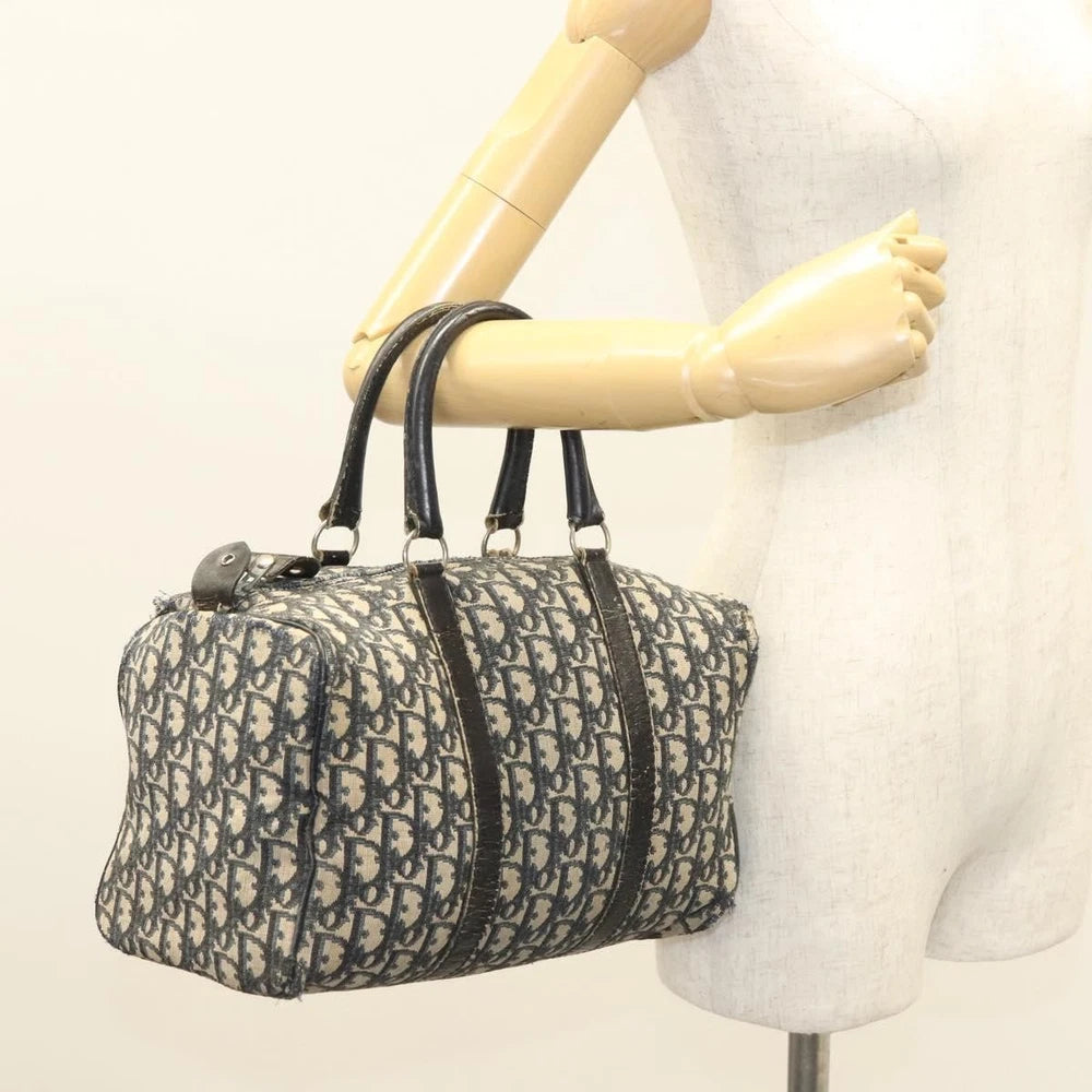 Christian Dior Boston Bag 30 -  Navy Trotter Canvas