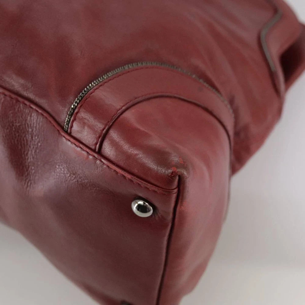 VINTAGE CHANEL COCO MARK BAG RED LEATHER