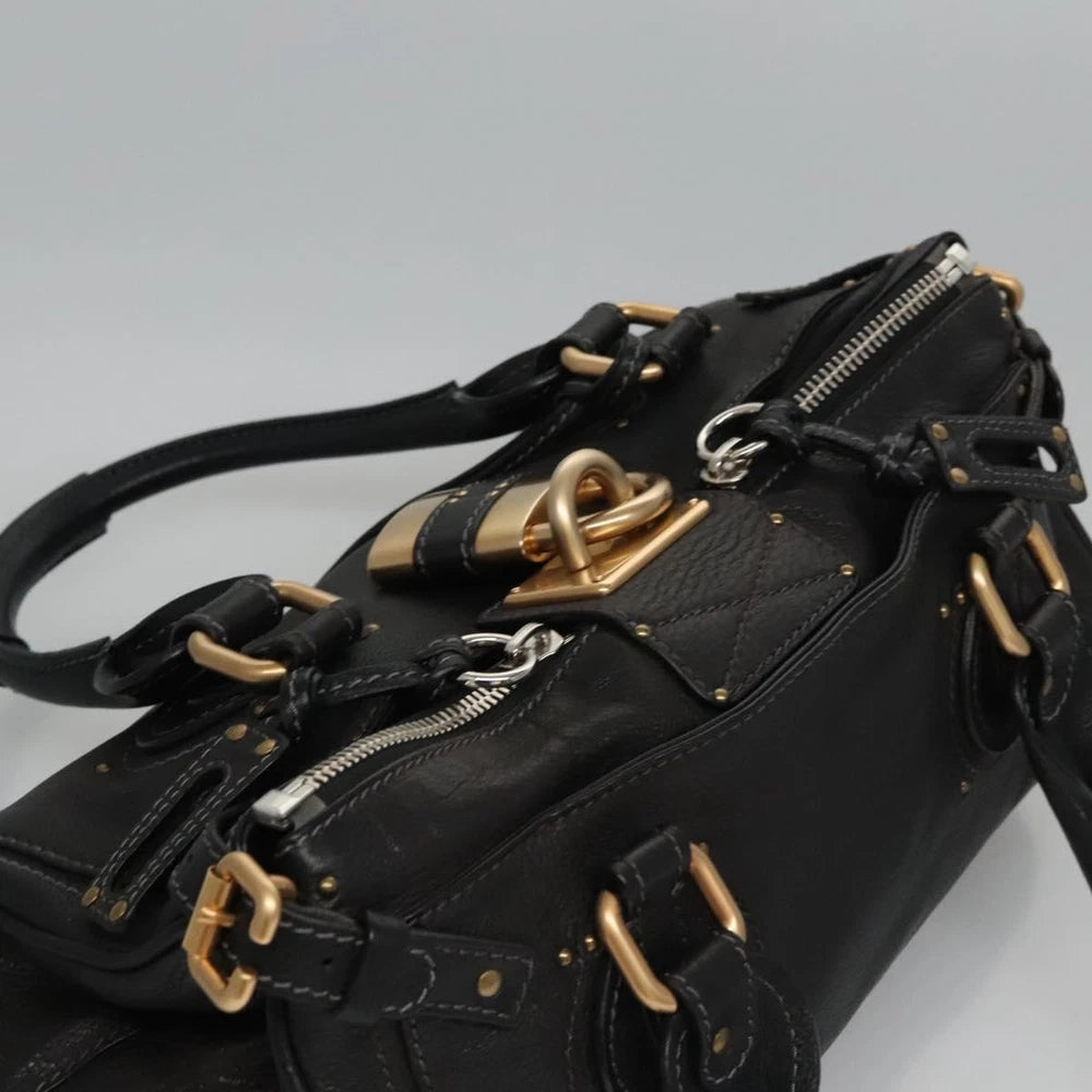 CHLOE PADDINGTON BAG BLACK LEATHER