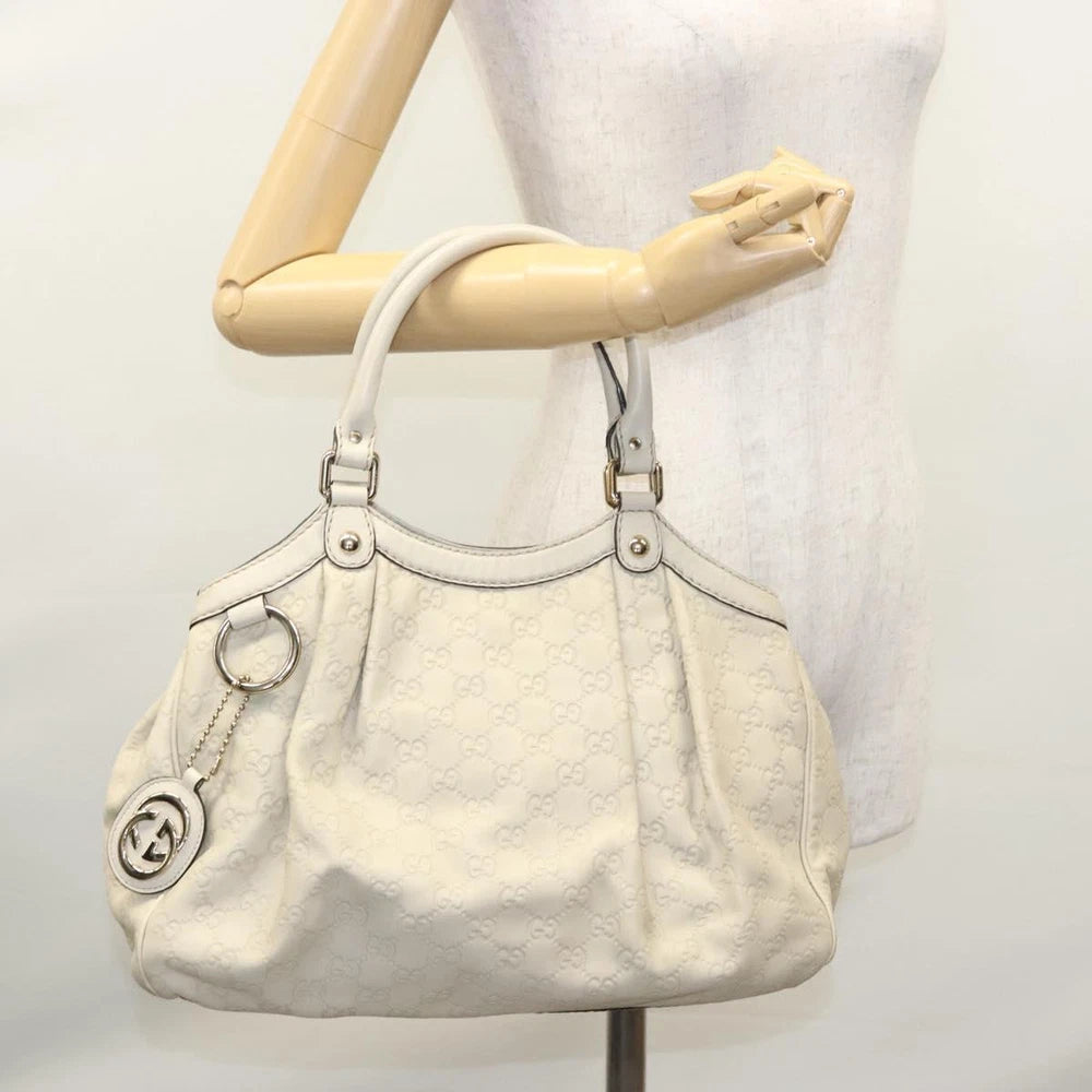 Gucci Sukey Bag - White Guccissima Leather