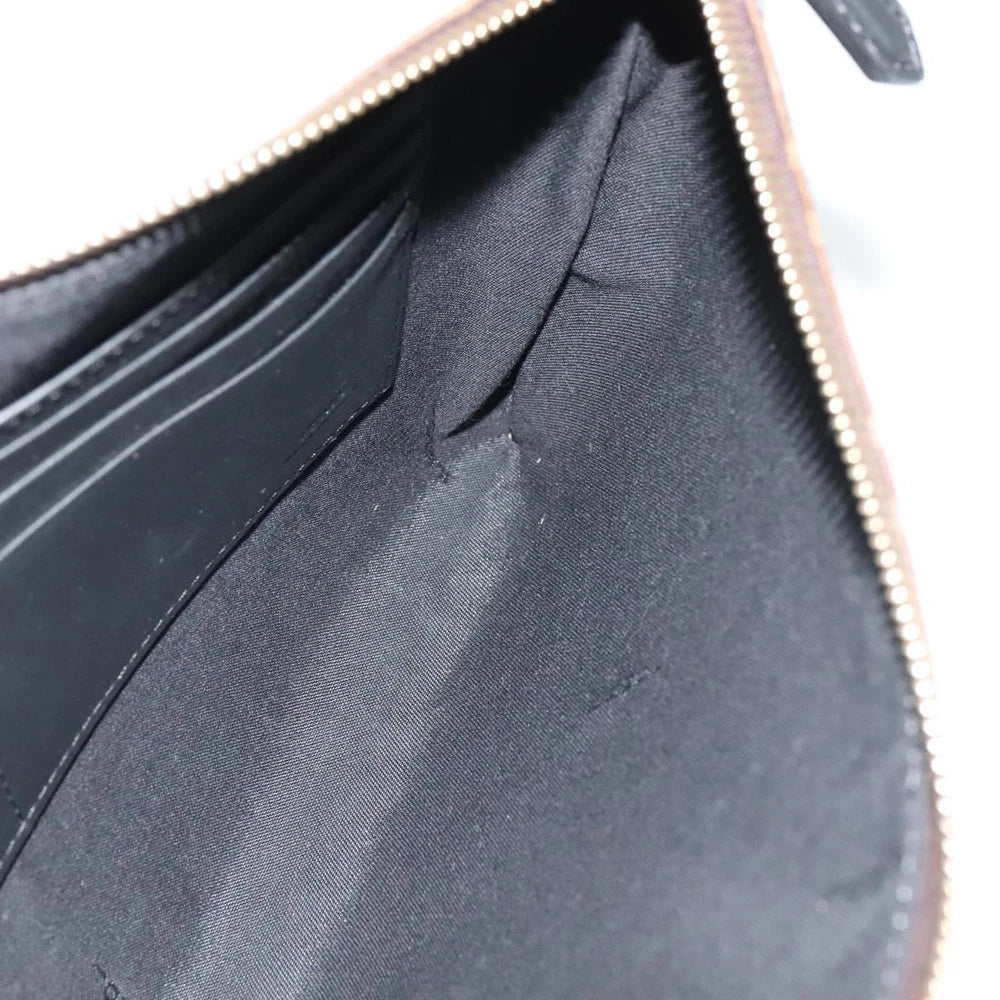 VINTAGE FENDI CLUTCH ZUCCA CANVAS BROWN