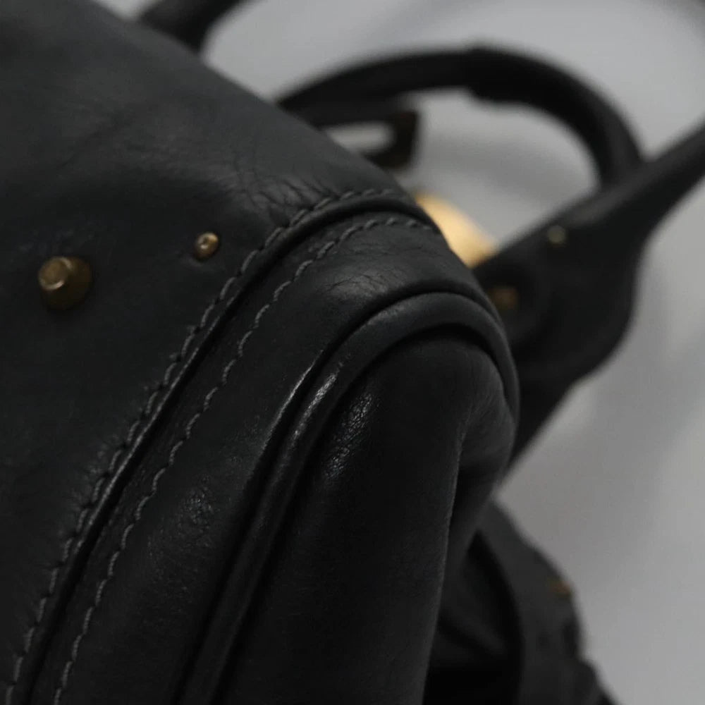 CHLOE PADDINGTON BAG BLACK LEATHER