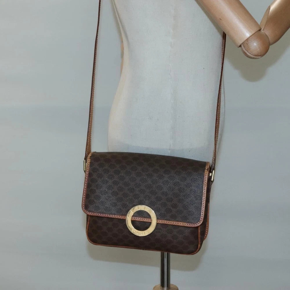 VINTAGE CELINE CROSSBODY BAG MACADAM CANVAS
