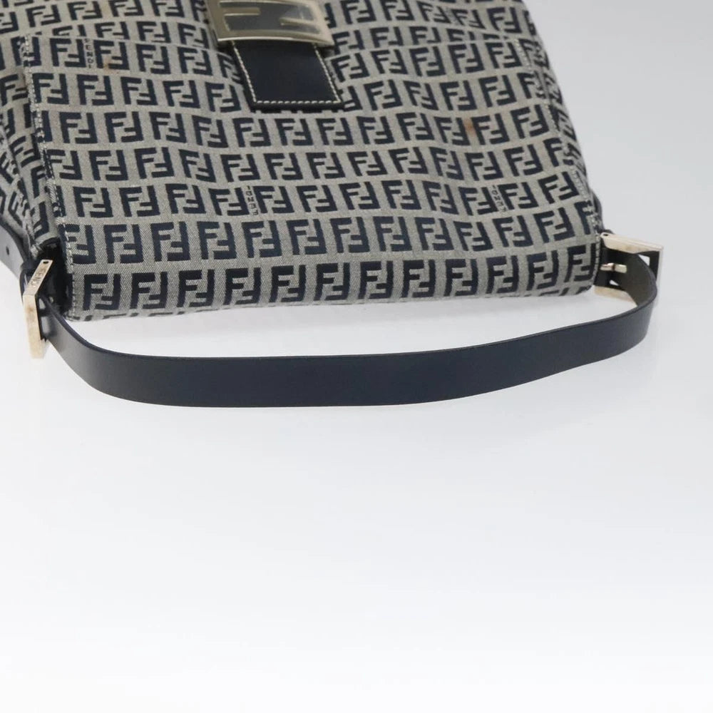 FENDI MAMMA BAGUETTE ZUCCHINO CANVAS NAVY