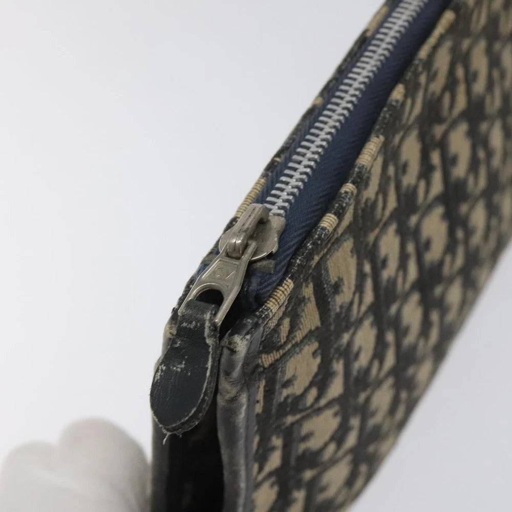 CHRISTIAN DIOR CLUTCH TROTTER CANVAS