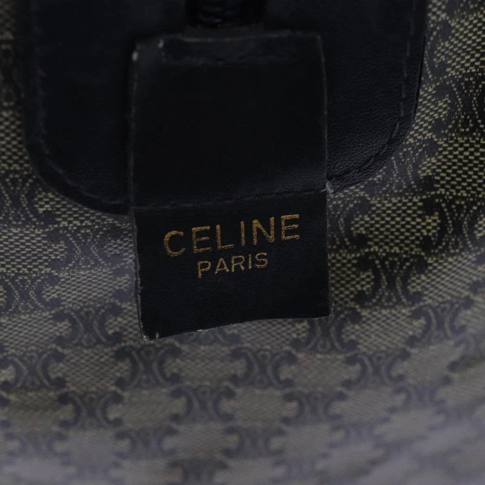 CELINE BOSTON BAG MACADAM CANVAS NAVY