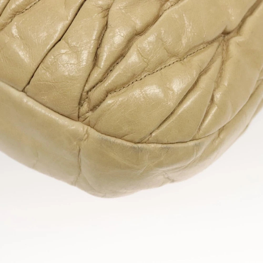 Miu Miu Matelasse Bag - Beige Leather
