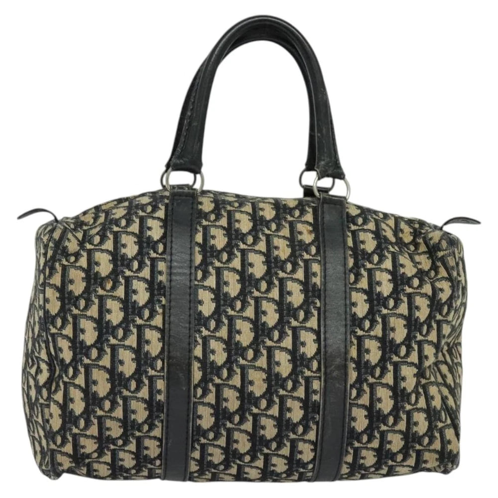 Vintage Dior Boston Bag 30 - Navy Trotter Canvas