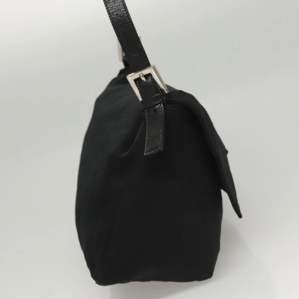 FENDI MAMMA BAGUETTE BLACK NYLON