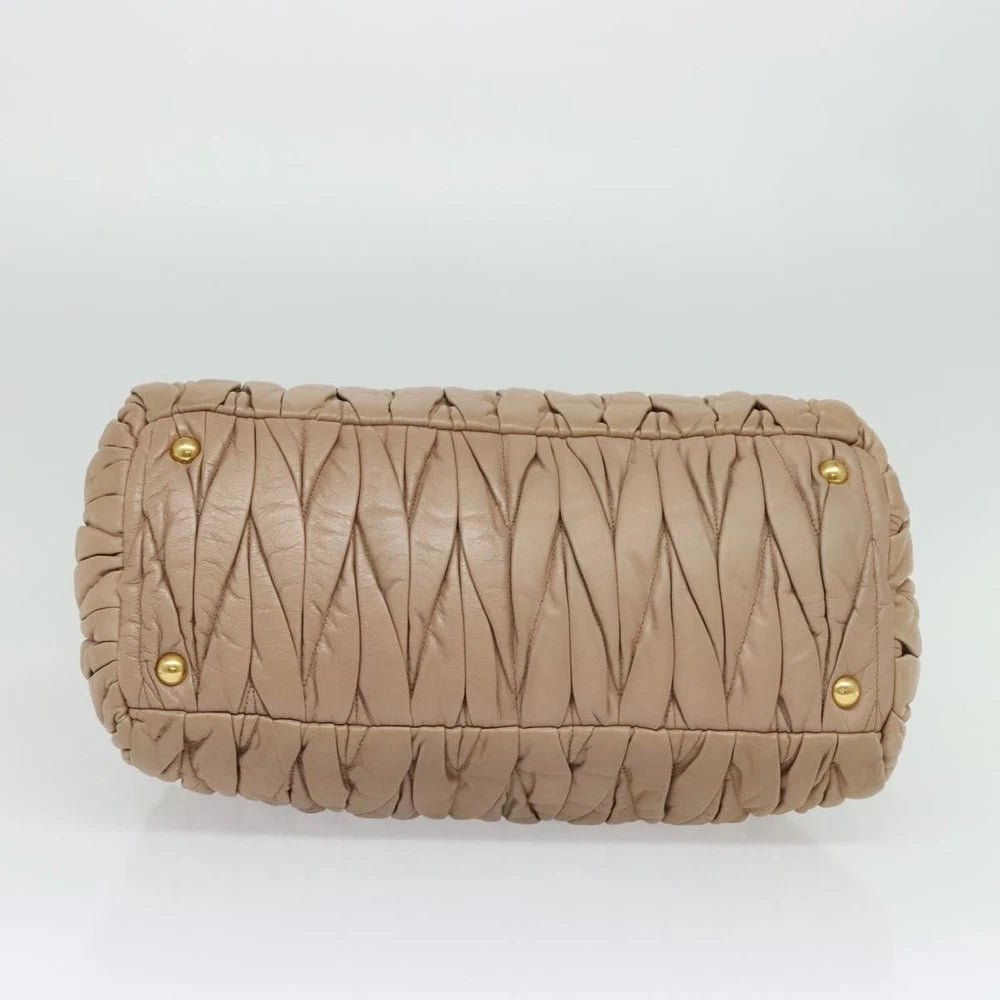 Miu Miu Matelasse Bag - Beige Leather