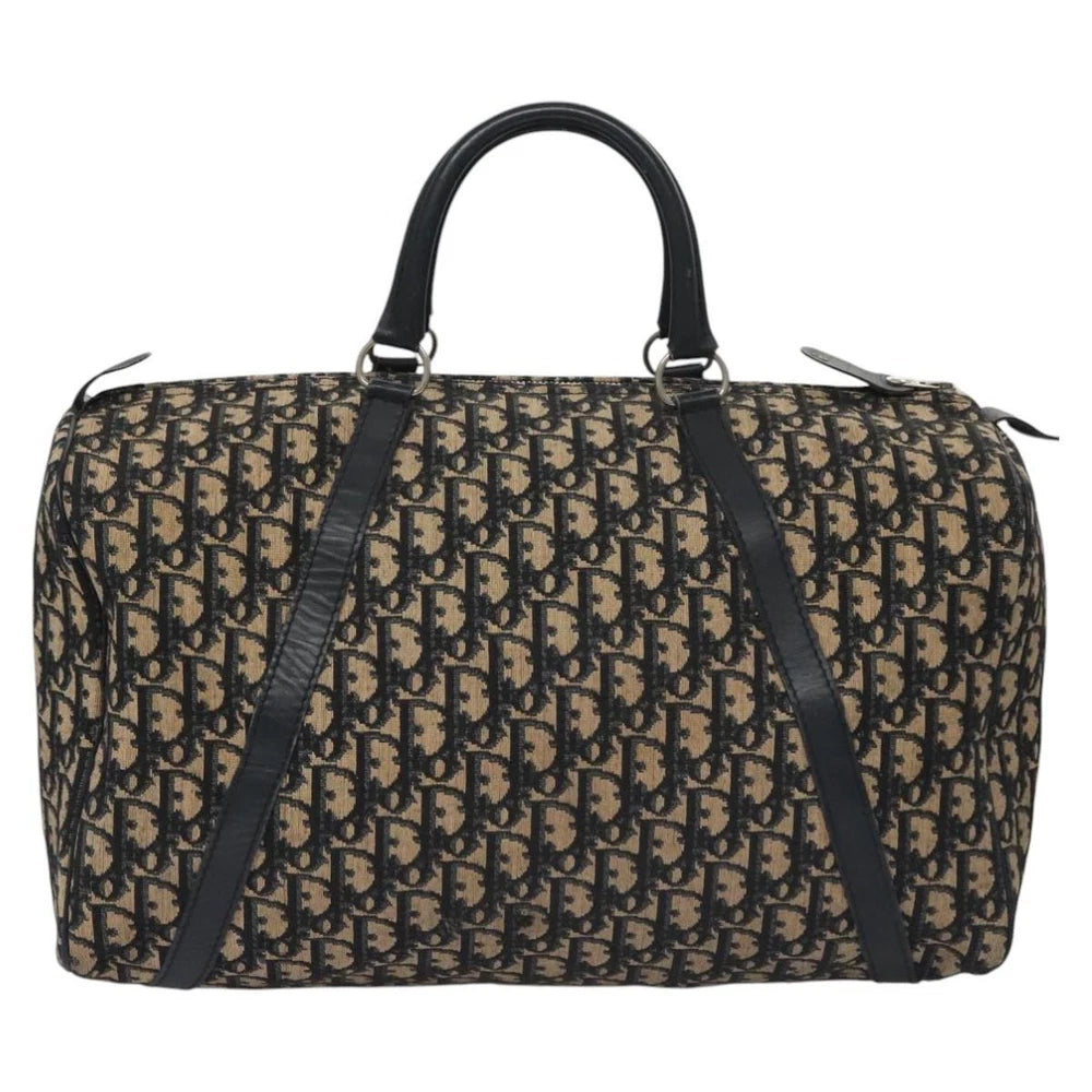 CHRISTIAN DIOR BOSTON BAG 40 TROTTER CANVAS