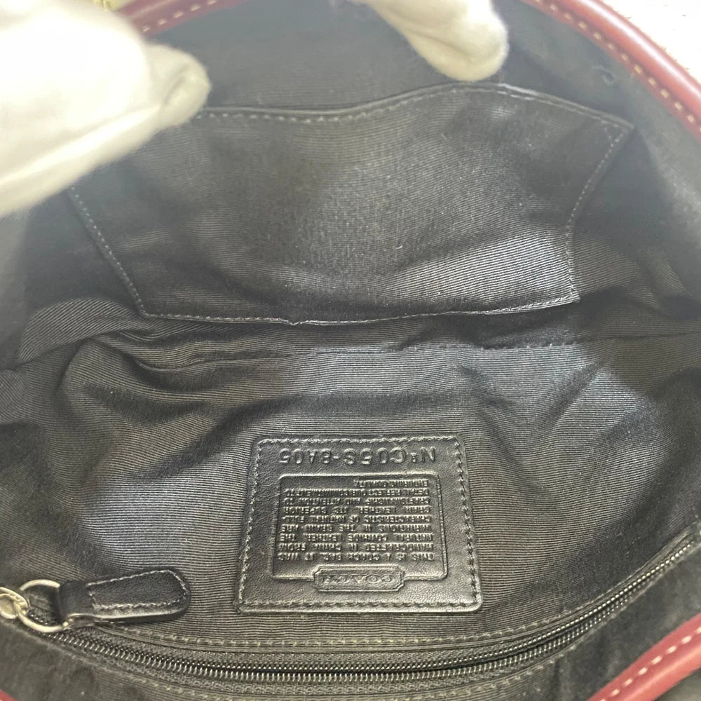 Vintage Coach Veske- Burgunder Leather　