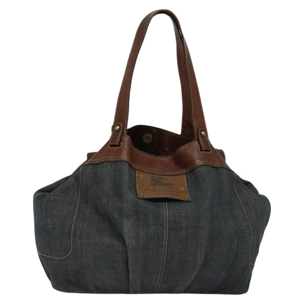 Vintage Burberry Tote Bag - Blue Denim