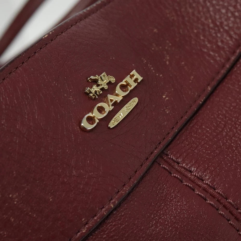 COACH TOTE BAG RED LEATHER