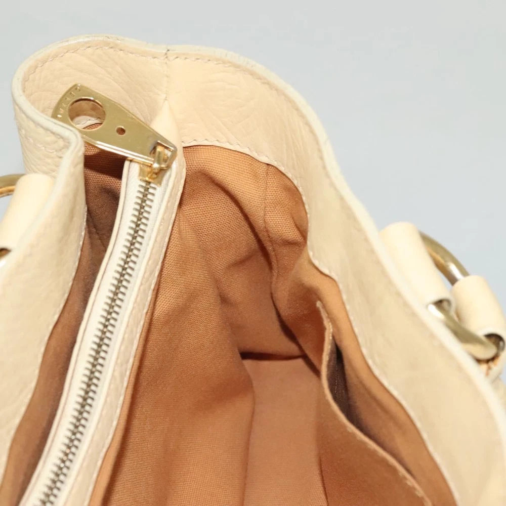 Celine Boogie Bag - Beige Leather