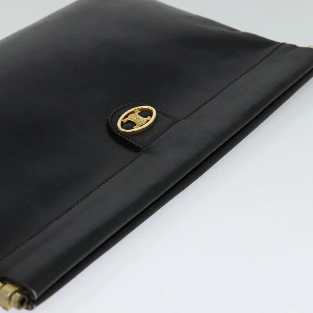 VINTAGE CELINE CLUTCH BLACK LEATHER