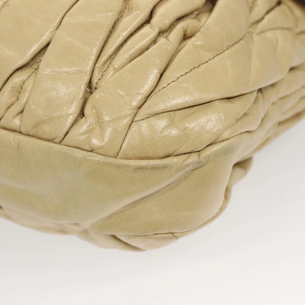 Miu Miu Matelasse Bag - Beige Leather