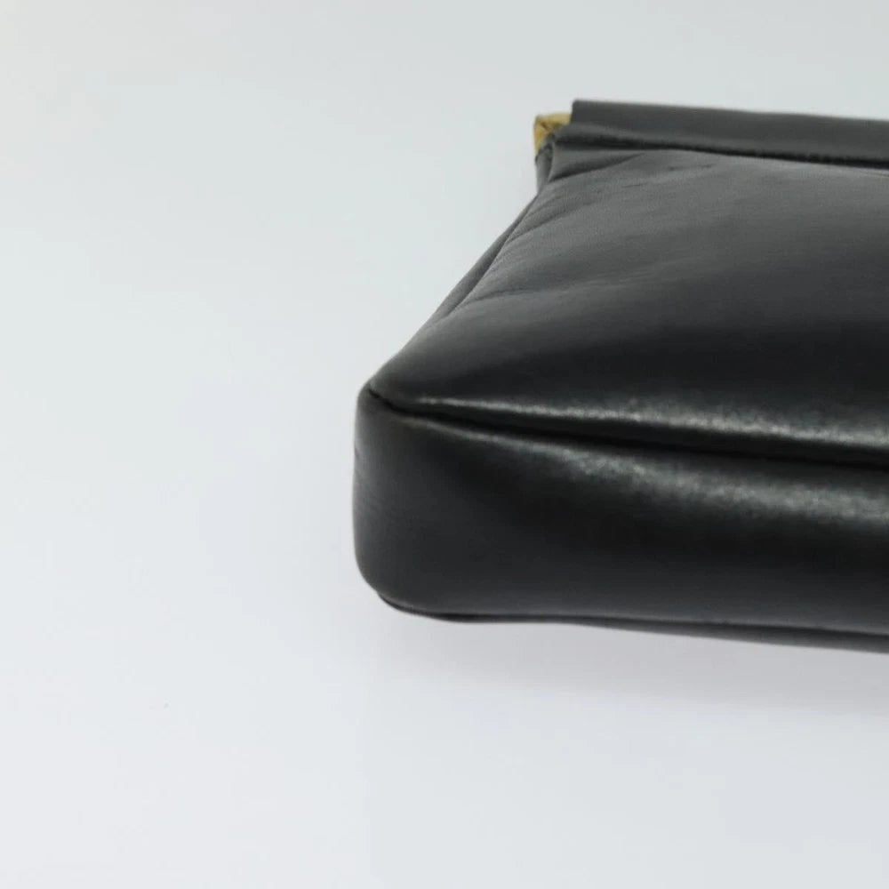VINTAGE CELINE CLUTCH BLACK LEATHER