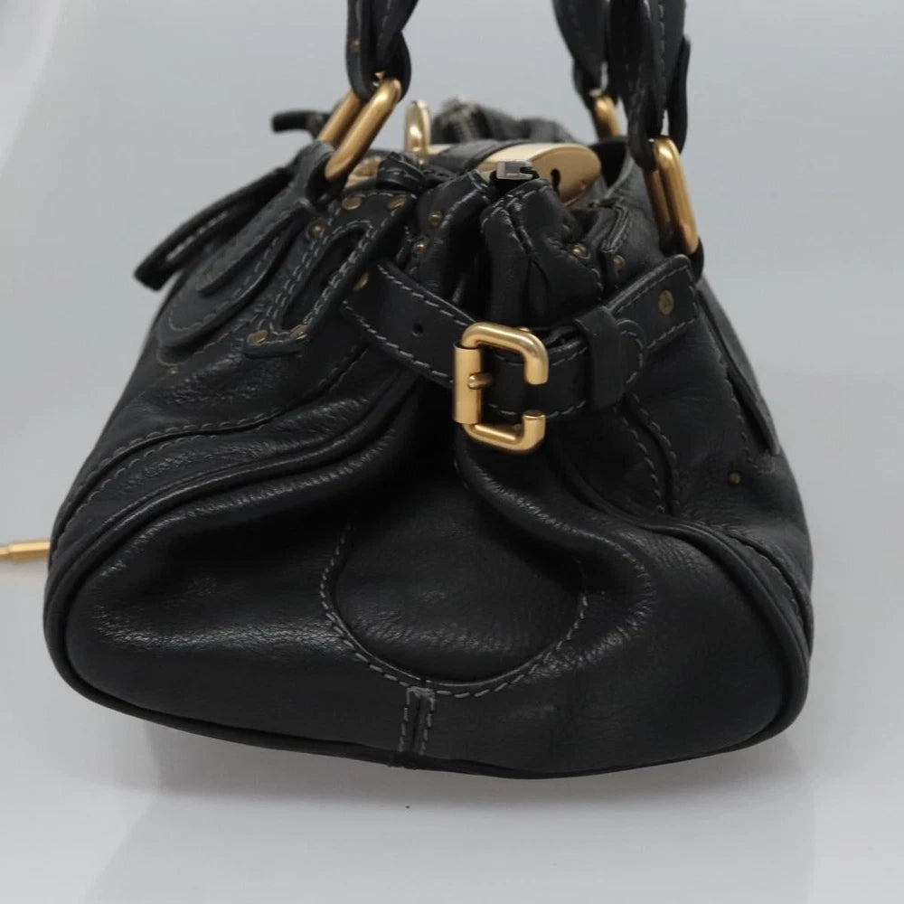 CHLOE PADDINGTON BAG BLACK LEATHER