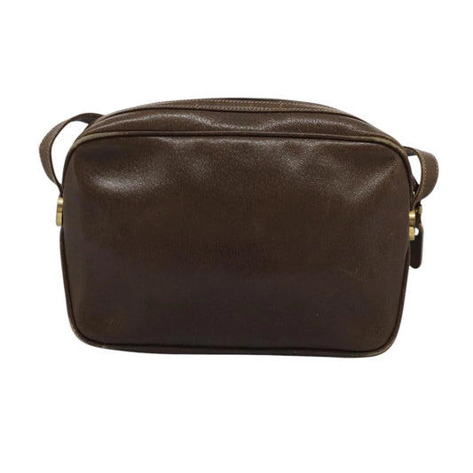 VINTAGE GUCCI SHOULDER BAG BROWN LEATHER