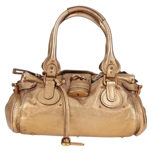 Chloe Paddington Bag - Gold Leather