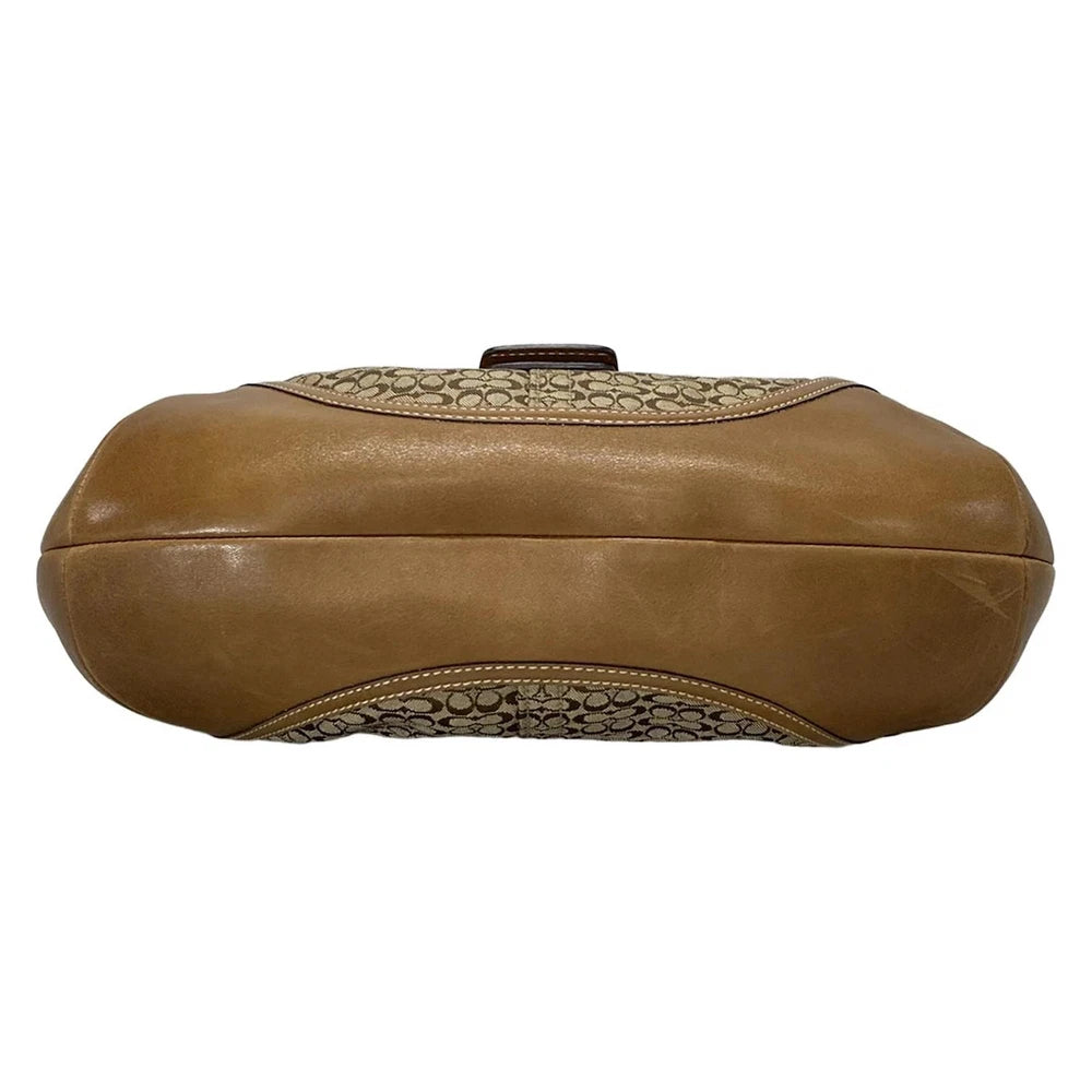 Vintage Coach Mini Signature Bag - Beige and Brown