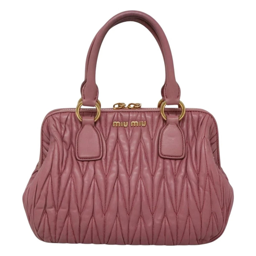 Miu Miu Matelasse Bag - Pink Leather