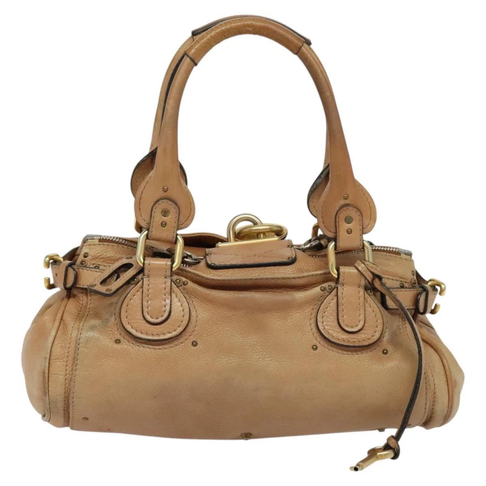 CHLOE PADDINGTON BAG BEIGE LEATHER