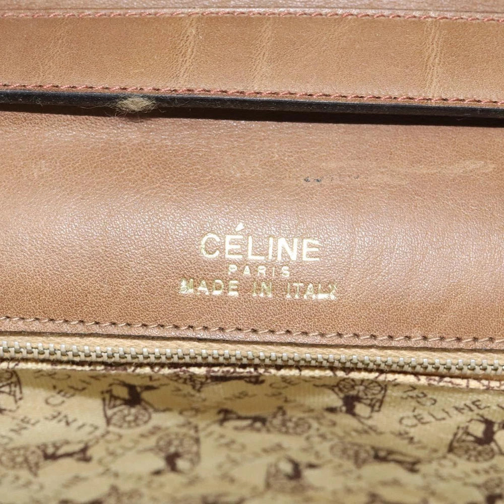 VINTAGE CELINE CROSSBODY BAG BROWN LEATHER