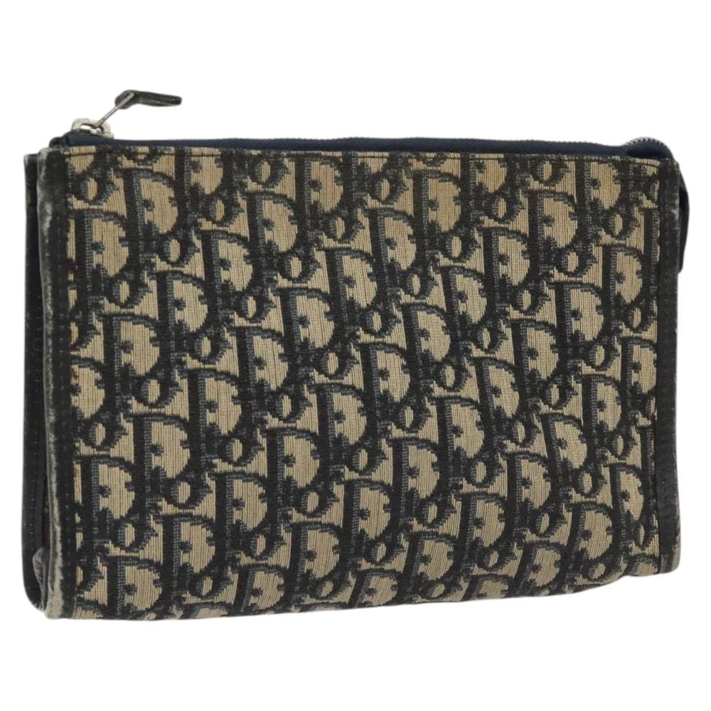 CHRISTIAN DIOR CLUTCH TROTTER CANVAS