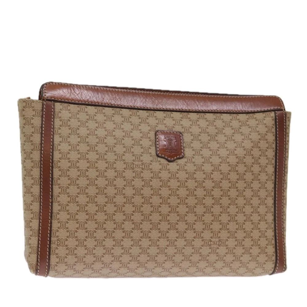 CELINE CLUTCH MACADAM CANVAS