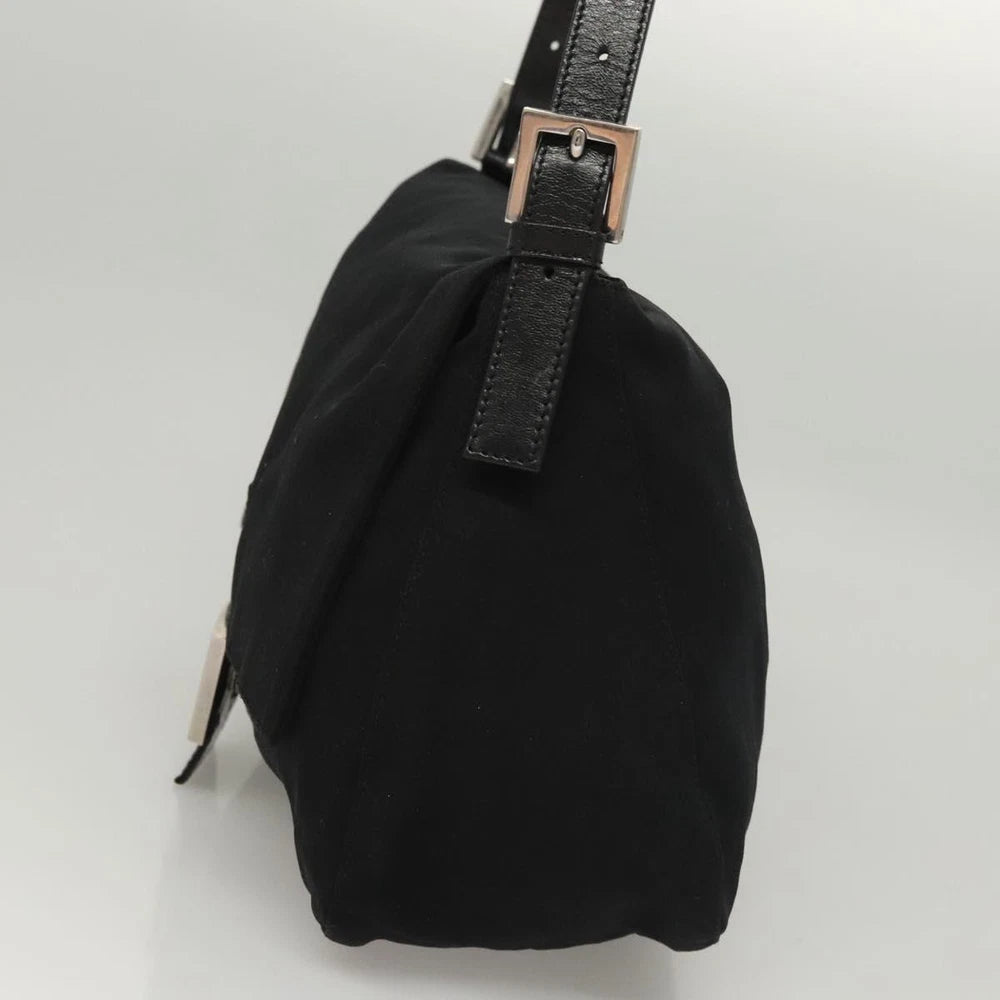 FENDI MAMMA BAGUETTE BLACK NYLON