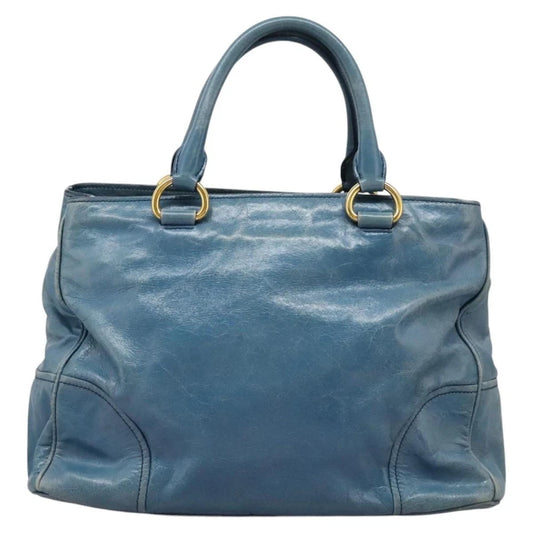 MIU MIU HANDBAG BLUE LEATHER