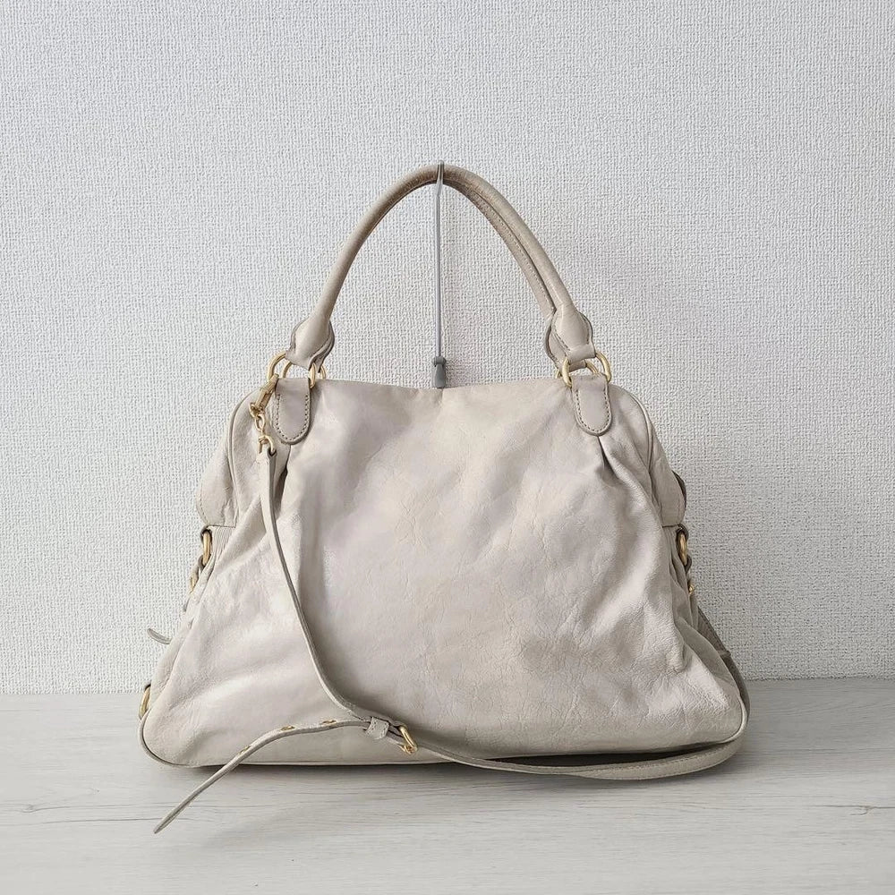 Miu Miu Bag - White/grey Leather