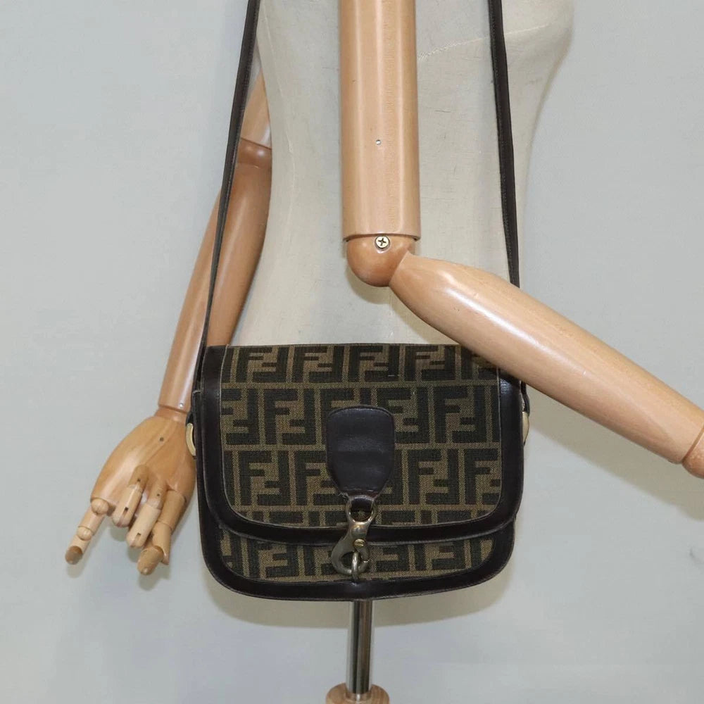 VINTAGE FENDI CROSSBODY BAG ZUCCA CANVAS