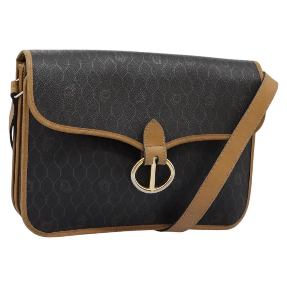 CHRISTIAN DIOR SHOULDER BAG HONEYCOMB CANVAS