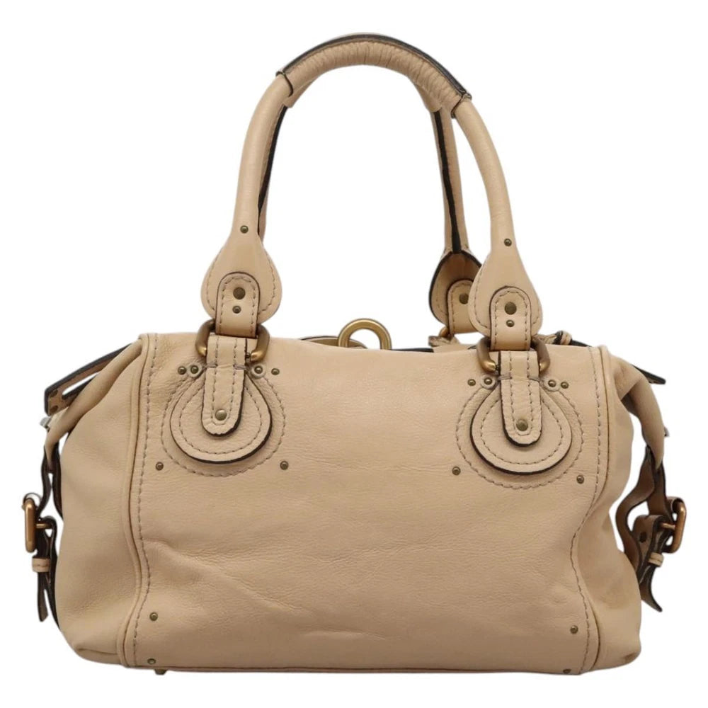 CHLOE PADDINGTON BAG BEIGE LEATHER