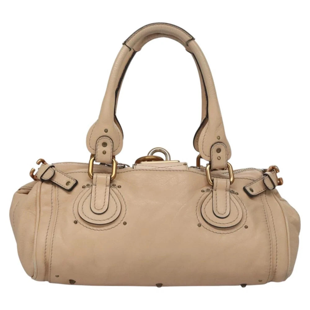 CHLOE PADDINGTON BAG BEIGE LEATHER