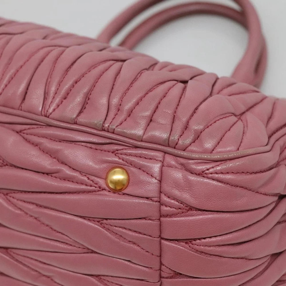 Miu Miu Matelasse Bag - Pink Leather