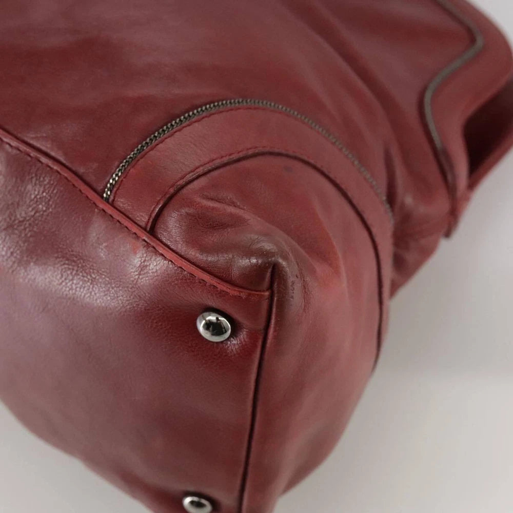 VINTAGE CHANEL COCO MARK BAG RED LEATHER