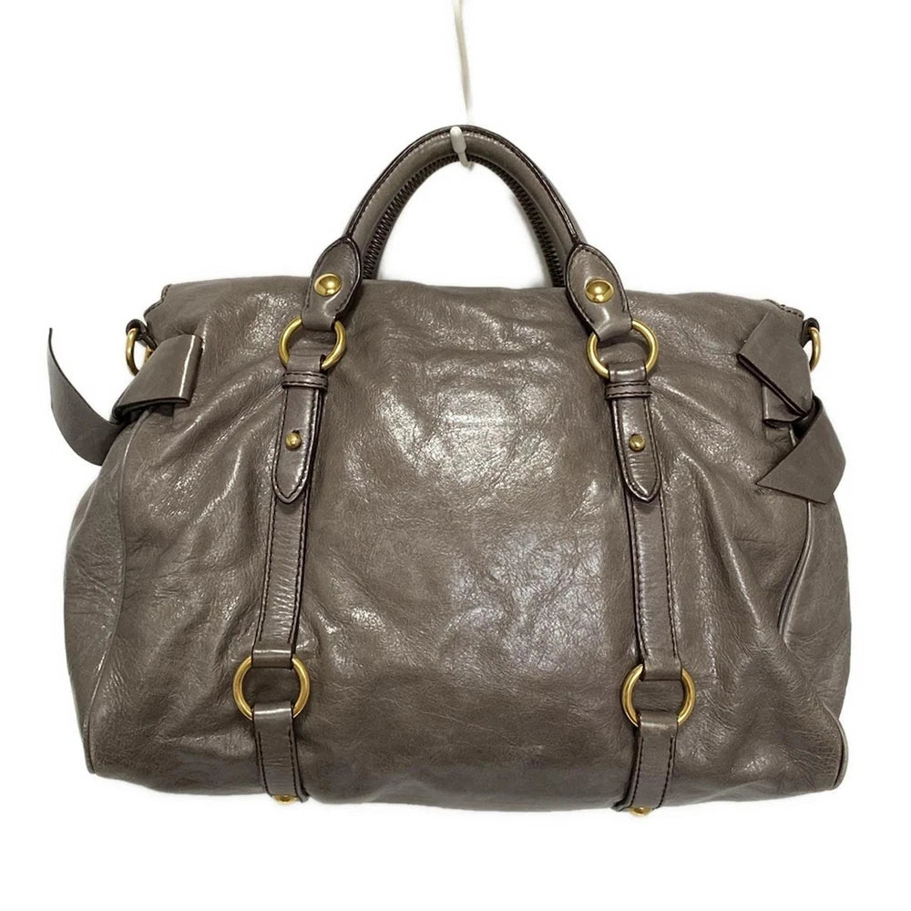 Vintage Miu Miu Veske - Grå Skinn